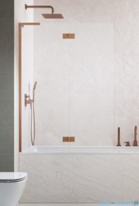 Radaway Essenza 8 SL Brushed Copper PND II parawan nawannowy 100cm lewy szczotkowana miedź/przejrzyste 10500100-93-01L