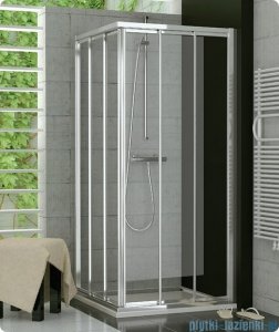SanSwiss Top-Line TOE3 Wejście narożne 3-częściowe 60-90cm profil biały Lewe TOE3GSM10407