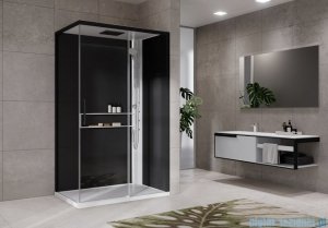 Novellini Glax 2 2.0 kabina z hydromasażem 120x80 prawa biała G222P120DM1-1UH