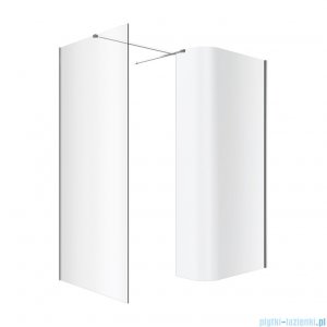 Excellent Vidoq walk-in kabina prysznicowa gięta, ścianka prosta 90cm, ścianka gięta 83cm chrom KAEX.1507.K.0900.0830.CR