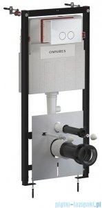 Omnires Flush Set Strongframe stelaż podtynkowy do WC z ECO spłukiwaniem przycisk spłukujący chrom połysk STFWCECO1M-RCR