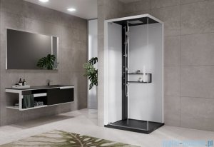 Novellini Glax 2 2.0 kabina z hydromasażem 90x90 lewa czarna G22GF99SM1-1HU