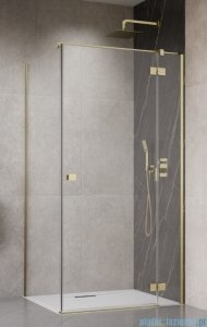 Radaway Essenza Kdj Brushed Gold kabina 90x70cm prawa szczotkowane złoto 1385044-99-01R/1384048-01-01