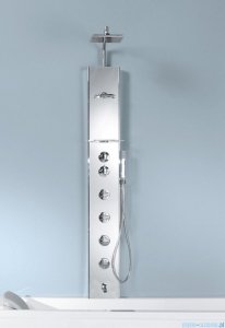 Novellini Aqua 1 Cascata 2 panel prysznicowy czarny bateria termostatyczna CASC2VT-H