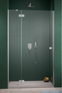 Radaway Essenza 8 Brushed Nickel Dwj drzwi wnękowe 110cm lewe szczotkowany nikiel/szkło przejrzyste 10480712-01-01L/10460337-91-01L