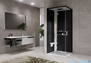 Novellini Glax 2 2.0 kabina masażowo-parowa 80x80 lewa biała G22GF80SM5-1UH