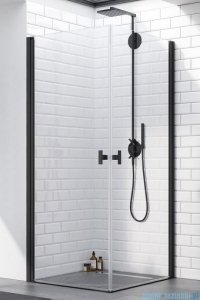 Radaway Nes 8 Black Kdd I kabina 80x90cm czarny mat/szkło przejrzyste 10071080-54-01L/10071090-54-01R