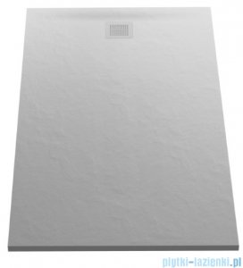 New Trendy Mori brodzik prostokątny z konglomeratu 140x90x3 cm szary B-0401