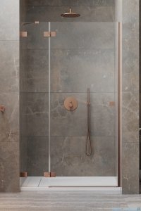 Radaway Essenza Pro Brushed Copper Dwj drzwi wnękowe 110cm lewe szczotkowana miedź 10099110-93-01L