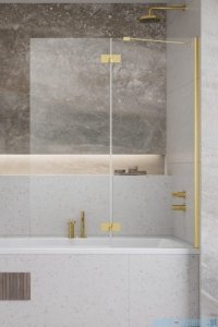 Radaway Essenza Gold PND II parawan nawannowy 120cm prawy złoty połysk/przejrzyste 110002120-09-01R