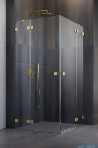 Radaway Essenza Pro Brushed Gold Kdd kabina 90x80cm szczotkowane złoto 10096090-99-01L/10096080-99-01R