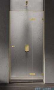 New Trendy Eventa Gold Shine drzwi wnękowe pojedyncze 110x200 cm przejrzyste prawa Złoty połysk EXK-4678