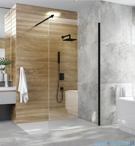 Sanplast Space Wall P/SPACEWALL-XL kabina walk-in 80x228 cm czarny matowy 600-320-3120-59-401