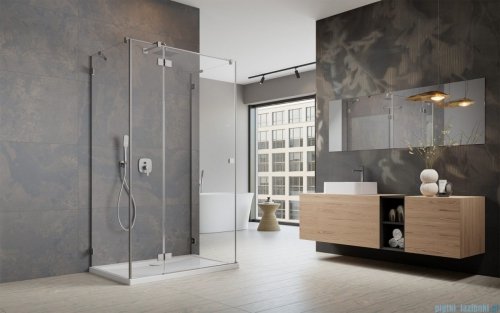 Radaway Essenza Pro Brushed Nickel Kdj+S kabina 75x90x75cm lewa szczotkowany nikiel 10097390-91-01L/10098075-01-01/10098075-01-01