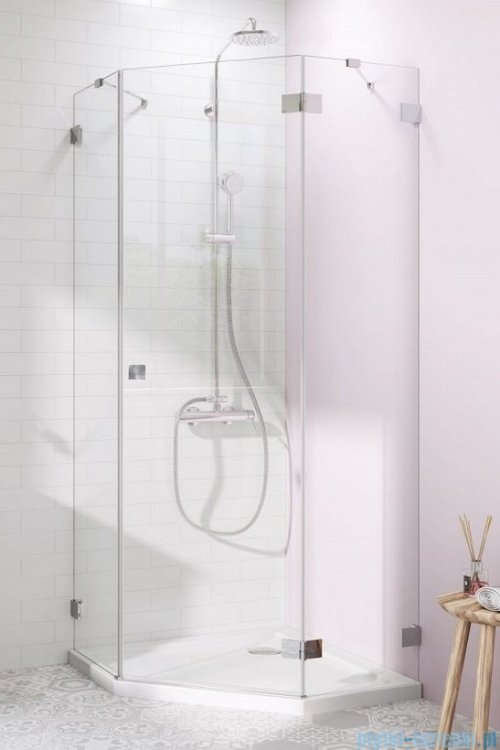 Radaway Essenza Pro Ptj kabina pięciokątna 100x100 prawa przejrzyste 10100000-01-01R/10100300-01-01