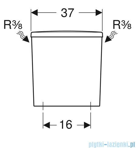 Geberit Selnova Square spłuczka WC biała do WC Rimfree 501578011