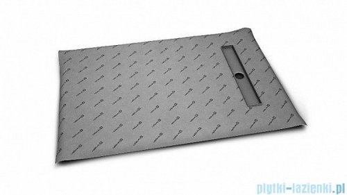 Radaway brodzik podpłytkowy z odpływem liniowym Steel na krótszym boku 109x79cm 5DLB1108A,5R055S,5SL1