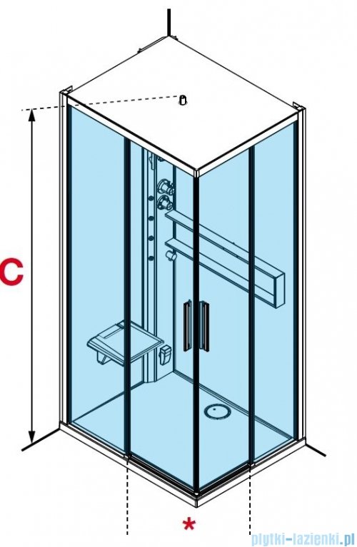 Novellini Glax 2 2.0 kabina z hydromasażem hydro plus 90x70 lewa srebrna G22A9079SM1L-1BB