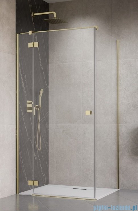 Radaway Essenza 8 Brushed Gold Kdj kabina 80x80cm lewa szczotkowane złoto 10480512-01-01L/10470237-99-01L/10113080-01-01