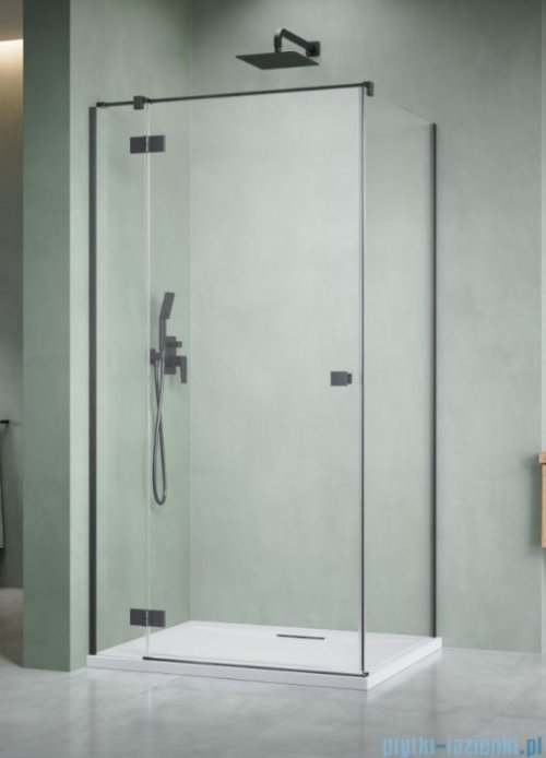 Radaway Essenza Kdj Brushed GunMetal kabina 90x110cm lewa szczotkowany grafit 1385044-92-01L/1384053-01-01