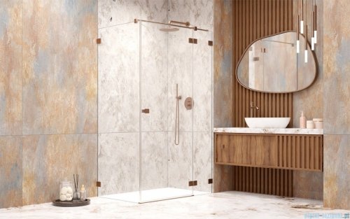 Radaway Essenza Pro Brushed Copper Kdj kabina 120x80cm prawa szczotkowana miedź 10097120-93-01R/10098080-01-01