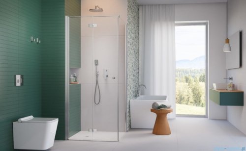 Radaway Fuenta Kdj B kabina 90x100cm lewa chrom połysk szkło przejrzyste 1384082-01-01L/1384052-01-01