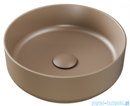 Besco Clea Cera-Line Mokka Matt umywalka nablatowa ø 34,5 cm UNCM-35-CLM