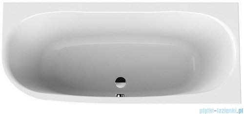 Sanplast Luxo wanna asymetryczna Prawa WAL(P)se/LUXO 180x80 cm z napełnianiem przez przelew biała 632-370-1250-01-000