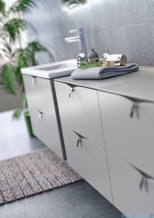 Oristo Siena szafka podumywalkowa wisząca 80x25x45cm szaroniebieski mat OR45-SD1S-80-16