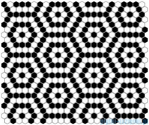 Dunin Mini Hexagon B&amp;W Nano płytka ścienna 26x30cm