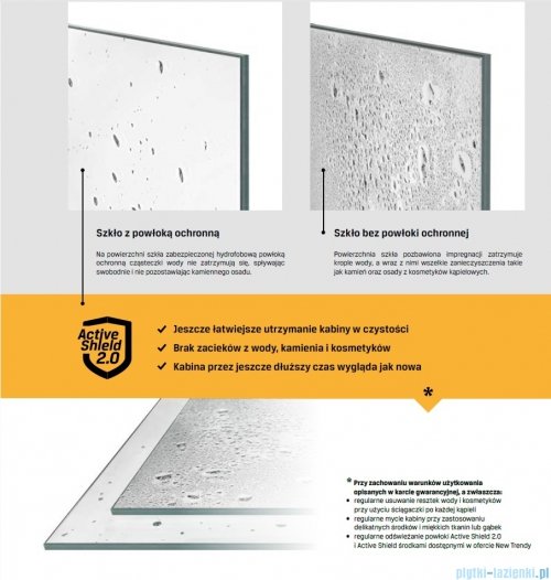 New Trendy Nesta Light Gold kabina 100x110x200 cm prawa wspornik równoległy złoty połysk/szkło przejrzyste K-4536