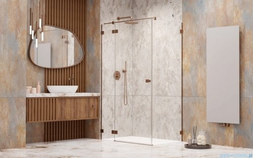 Radaway Essenza Pro Brushed Copper Kdj kabina 100x120cm lewa szczotkowana miedź 10097100-93-01L/10098120-01-01