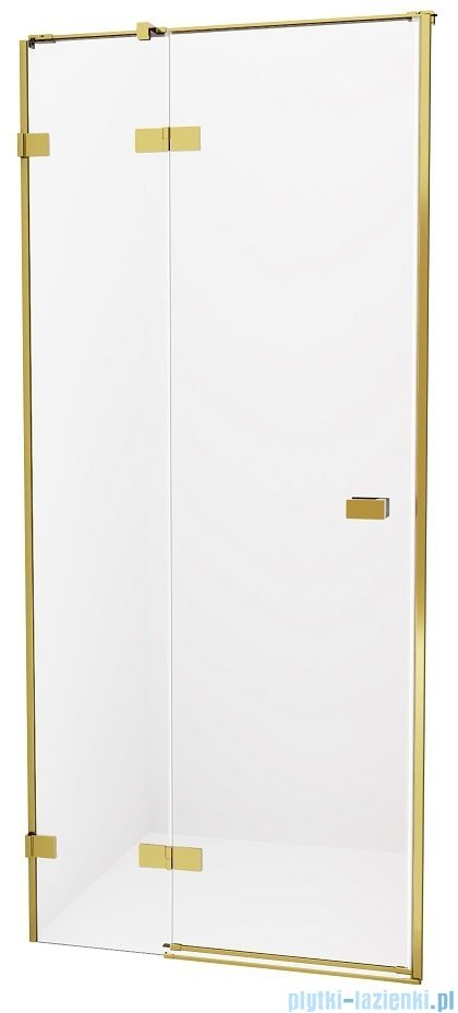 New Trendy Avexa Gold drzwi wnękowe 100x200 cm przejrzyste lewe EXK-1718