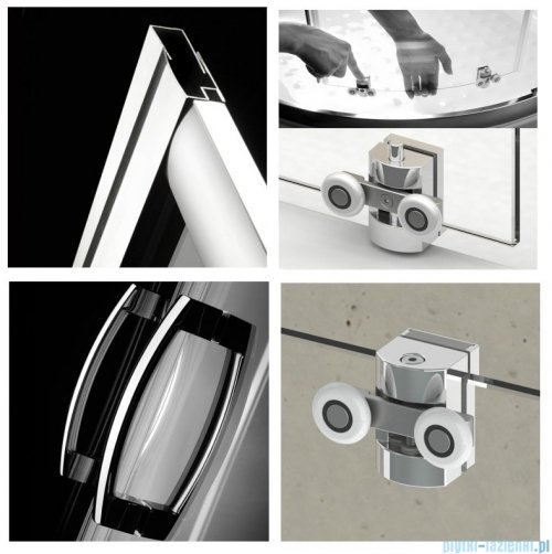 Radaway Premium Plus P Kabina półokrągła 100x90 szkło przejrzyste + Brodzik Delos P + syfon 33300-01-01N/4Z19035-03N