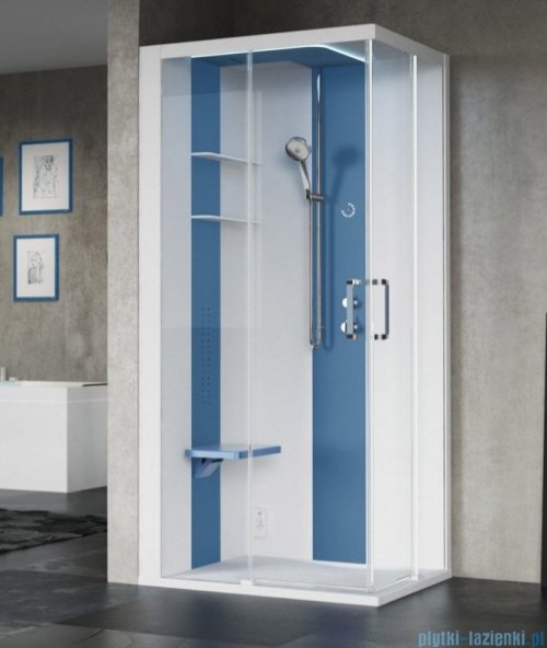 Novellini Skill 2A kabina z hydromasażem lewa perłowy szary 120x90 SKIA299SM1F-1AN3