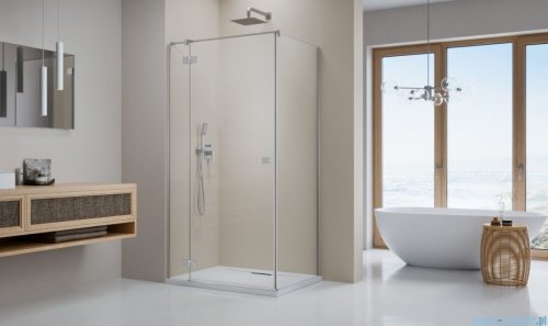 Radaway Essenza Kdj Brushed Nickel kabina 120x70cm lewa szczotkowany nikiel 1385042-91-01L/1384048-01-01