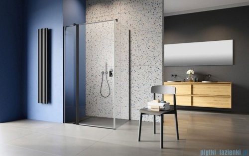 Radaway Nes 8 Black Kdj II kabina 100x80cm lewa czarny mat/szkło przejrzyste 10086100-54-01L/10089080-01-01