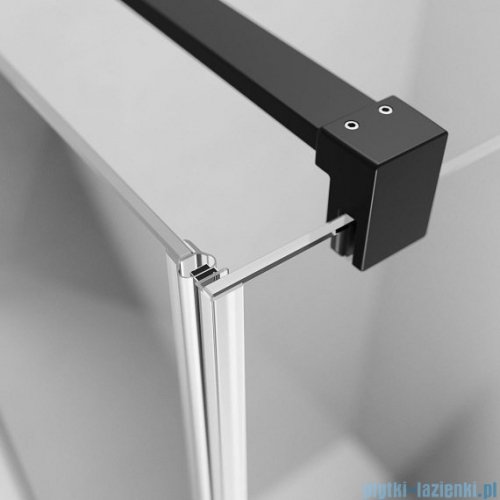 Radaway Nes Black Dwd II drzwi wnękowe 150cm W3 czarny mat/szkło przejrzyste 10037073-54-01/10041077-54-01