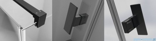 Radaway Nes 8 Black Kdj II kabina 110x90cm prawa czarny mat/szkło przejrzyste 10086110-54-01R/10089090-01-01
