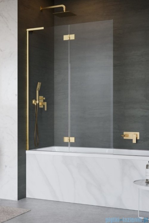 Radaway Essenza 8 SL Gold PND II parawan nawannowy 100cm lewy złoty połysk/przejrzyste 10500100-09-01L