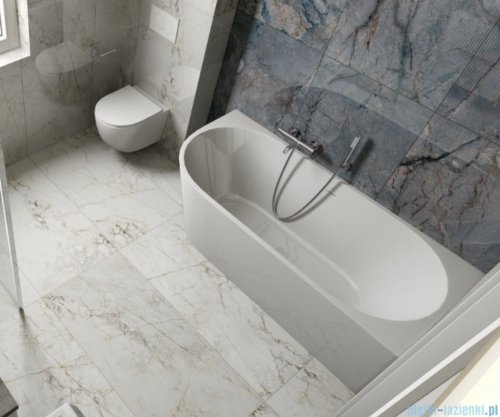 Lavita Lumio Corner wanna 170x80cm wolnostojąca narożna prawa syfon klik-klak biały 5900378370581