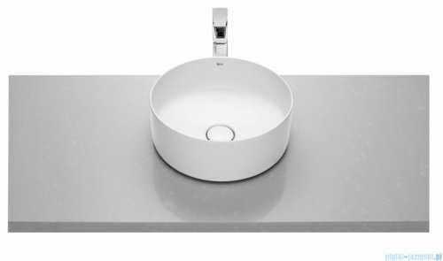 Roca FINECERAMIC umywalka nablatowa cienkościenna Round  37x37 biała SUPERGLAZE A327523S00