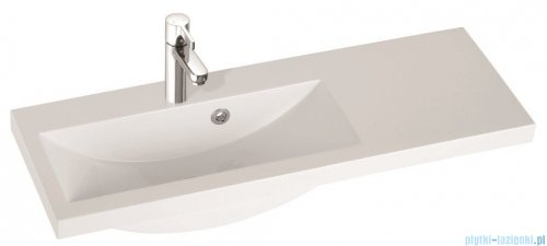 Marmorin umywalka nablatowa Talia 90L, 90 cm lewa z otworem biała 270090722011
