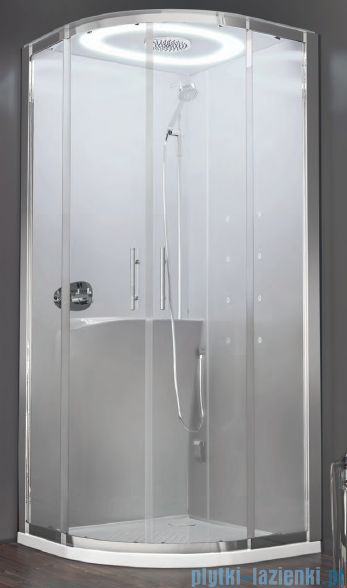 Novellini Eon R90 kabina półokrągła z hydromasażem 90x90 EONR99T1F-1AK
