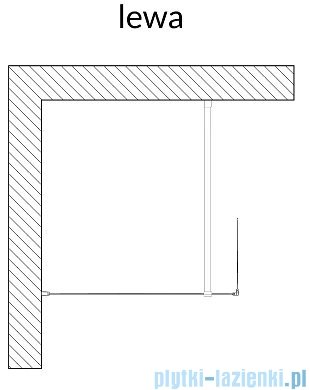 Clusi Ares kabina Walk-in z ścianką boczną 80x200 cm lewa przejrzyste 3329ARE80L