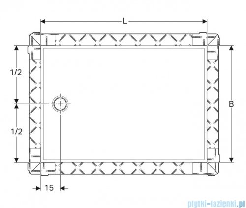 Geberit Panel do prysznica bezbrodzikowego Setaplano 160x90cm 154.277.11.1