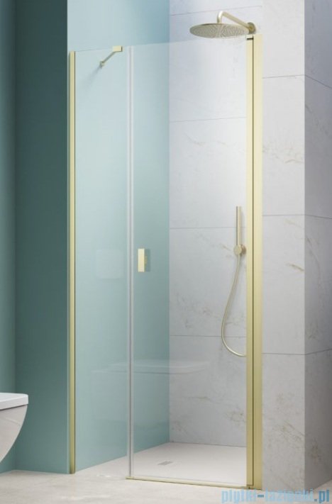 Radaway Nes Brushed Light Gold Dws Drzwi wnękowe 90cm prawe szczotkowane jasne złoto szkło przejrzyste 10028090-98-01R