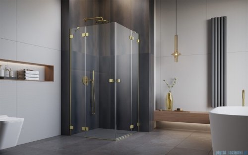 Radaway Essenza Pro Brushed Gold Kdd kabina 100x100cm szczotkowane złoto 10096100-99-01L/10096100-99-01R