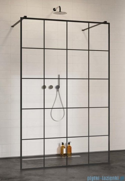 Radaway Modo New Black I 150x200 Factory kabina Walk-in czarny mat/szkło przejrzyste 388154-54-57