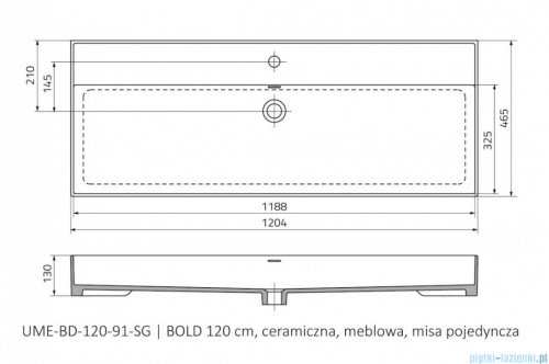 Oristo Brylant szafka z umywalką wisząca 119x50x45 czarny mat OR36-SD2S-120-8-V3/UME-BD-120-91-C
